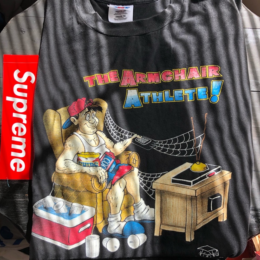 Rare 90s armchair athlete tee